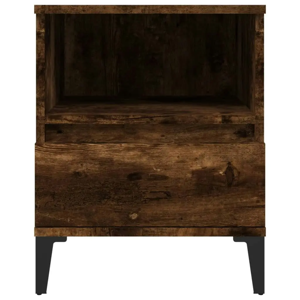 Bedside Cabinet Smoked Oak 40x35x50 cm 821820