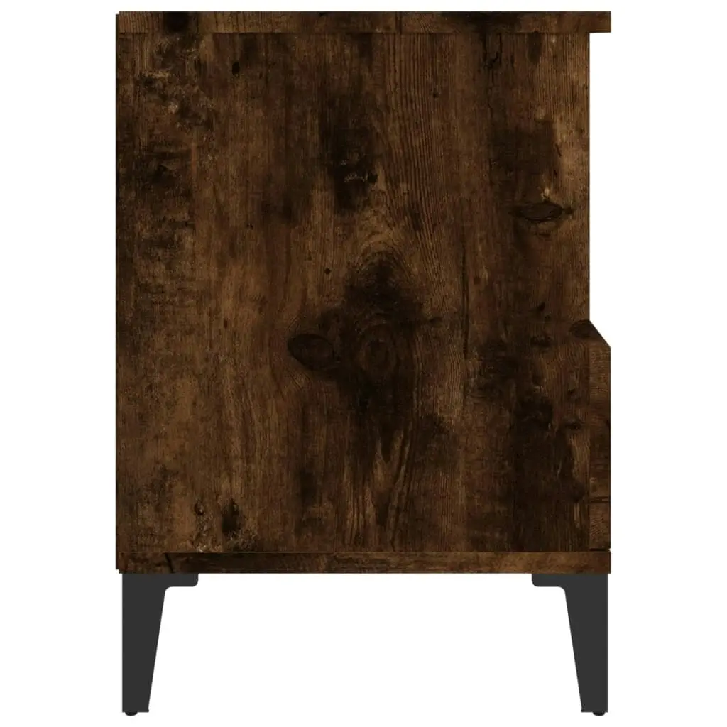 Bedside Cabinet Smoked Oak 40x35x50 cm 821820