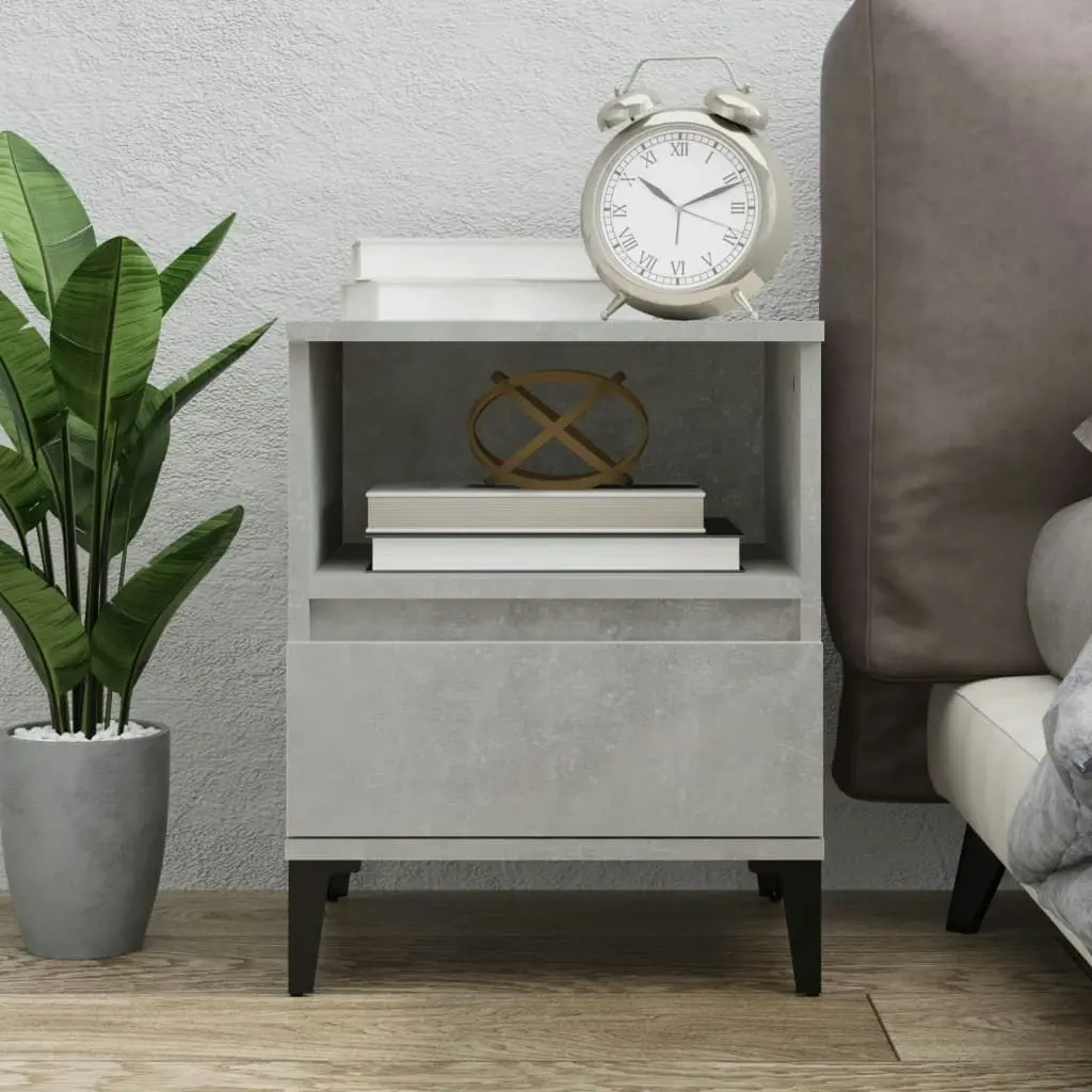 Bedside Cabinet Concrete Grey 40x35x50 cm 821818