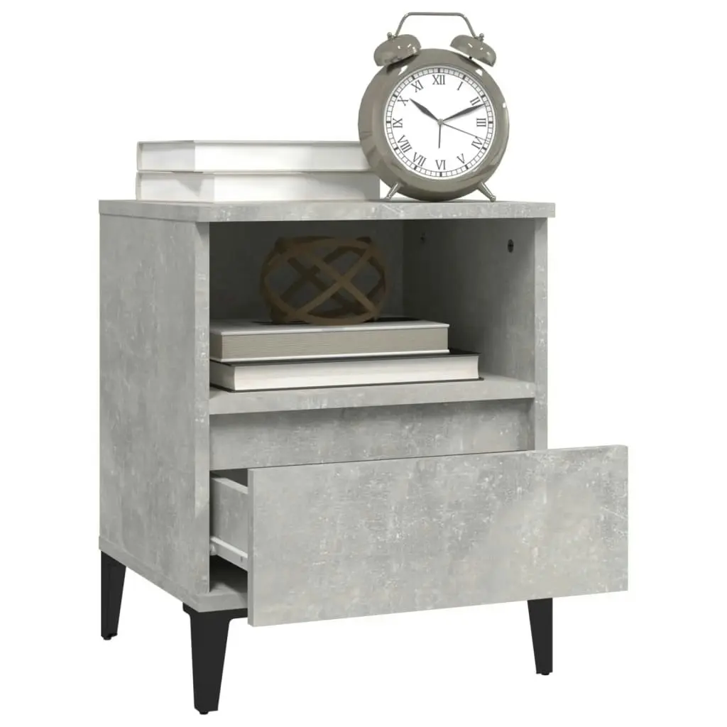 Bedside Cabinet Concrete Grey 40x35x50 cm 821818