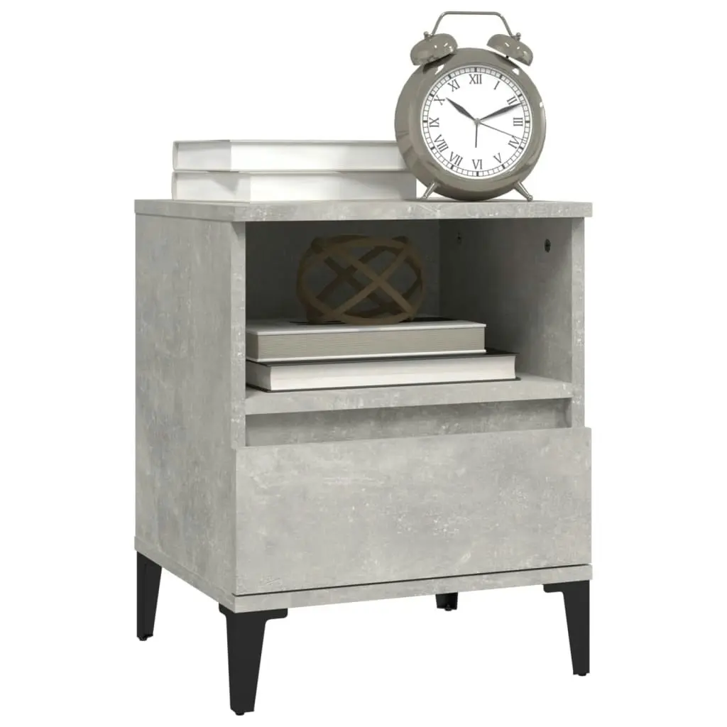 Bedside Cabinet Concrete Grey 40x35x50 cm 821818