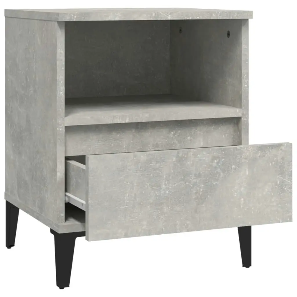 Bedside Cabinet Concrete Grey 40x35x50 cm 821818