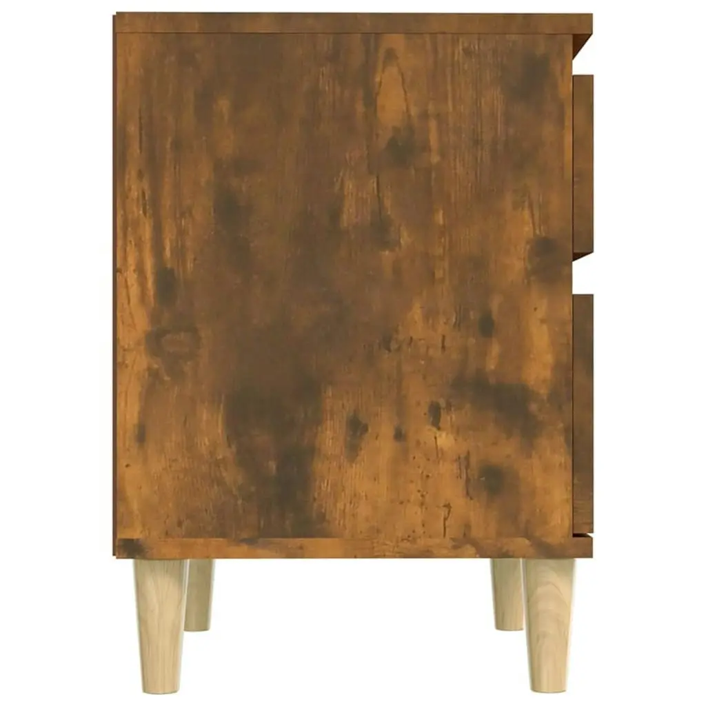 Bedside Cabinet Smoked Oak 40x35x50 cm 821836