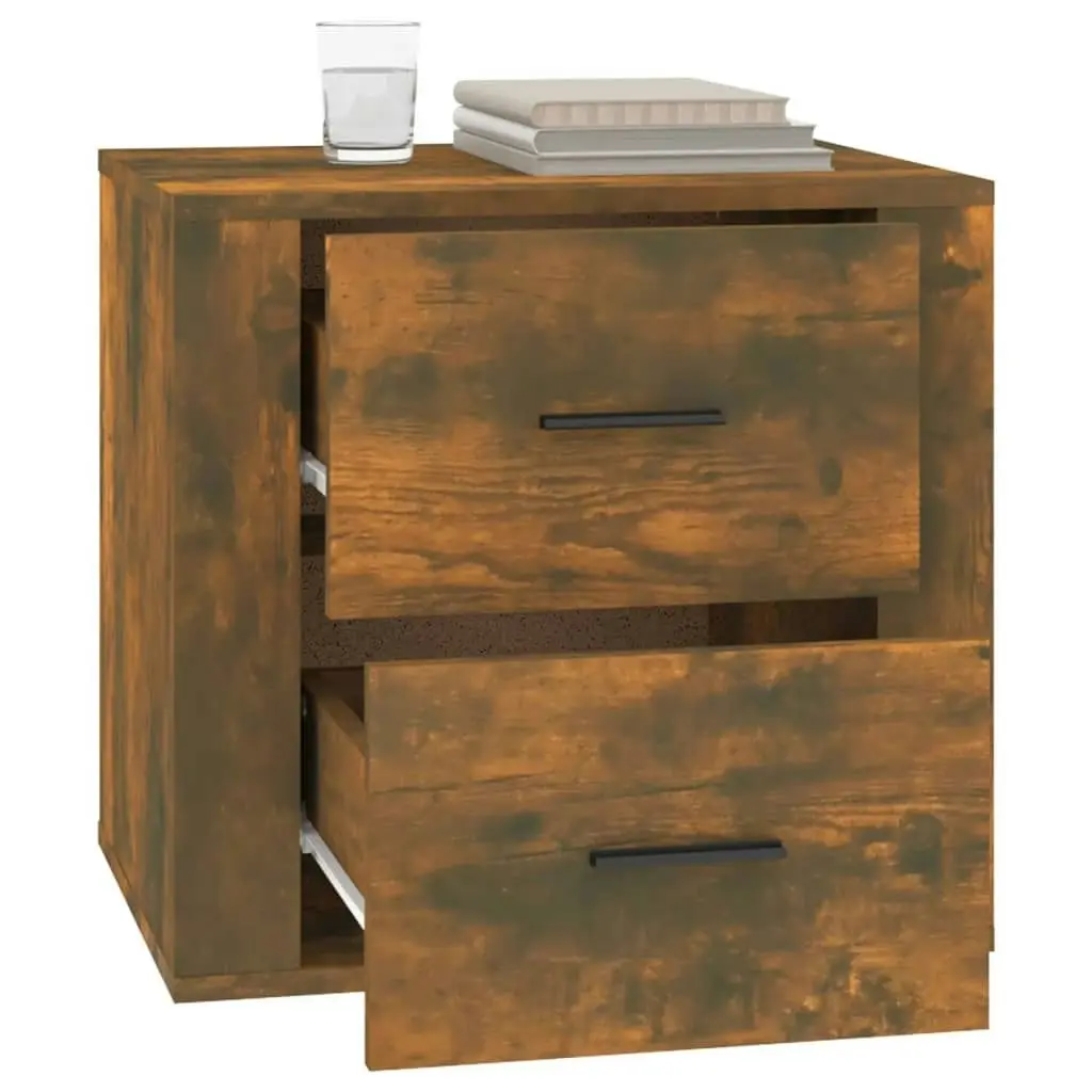 Bedside Cabinet Smoked Oak 50x39x47 cm 816709