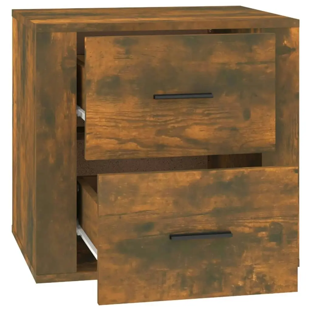 Bedside Cabinet Smoked Oak 50x39x47 cm 816709