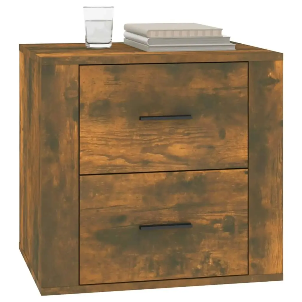 Bedside Cabinet Smoked Oak 50x39x47 cm 816709