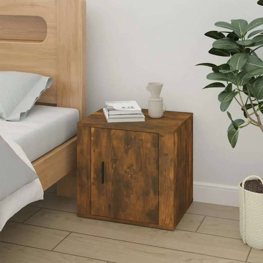 Bedside Cabinet Smoked Oak 50x39x47 cm 816698