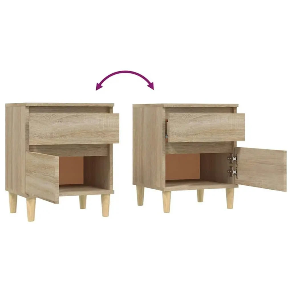 Bedside Cabinet Sonoma Oak 40x35x50 cm 821832