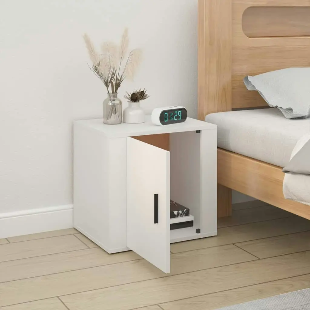 Bedside Cabinet White 50x39x47 cm 816688