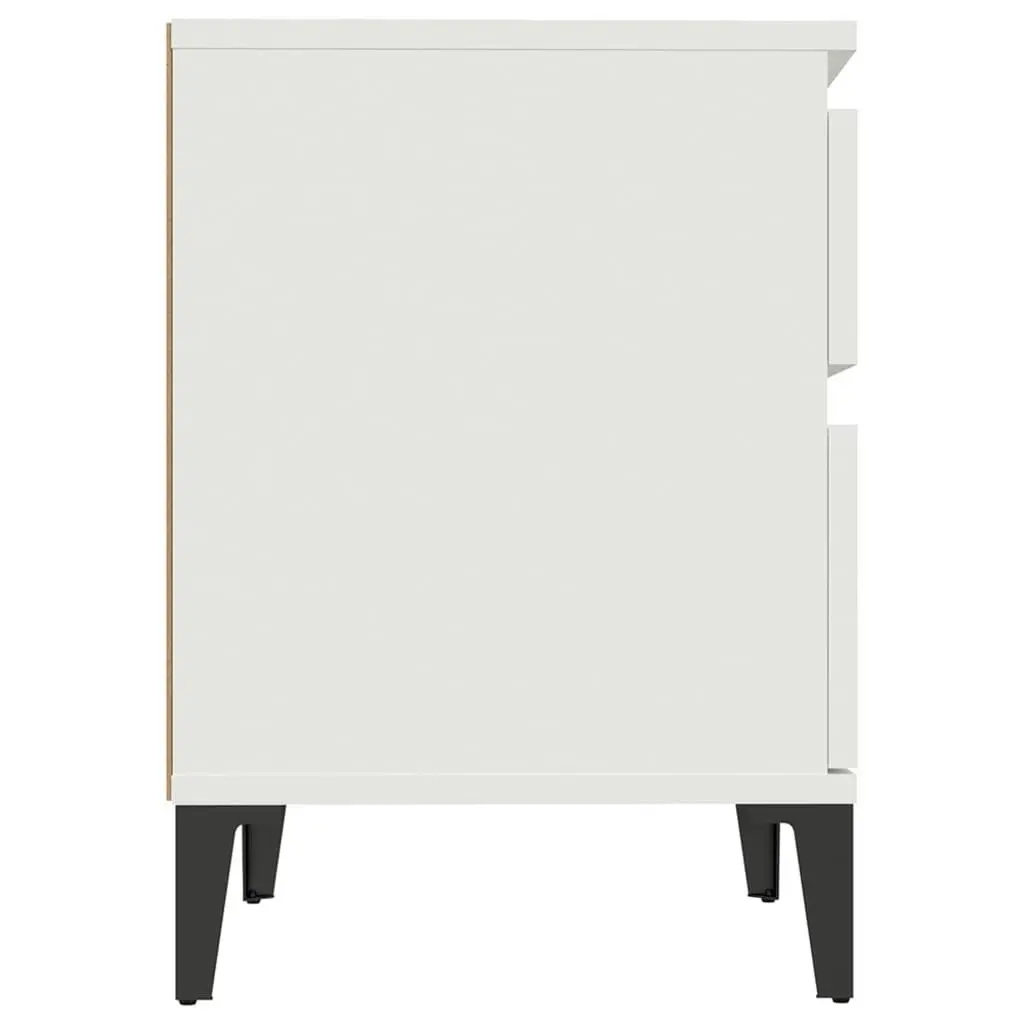 Bedside Cabinet White 40x35x50 cm 821842