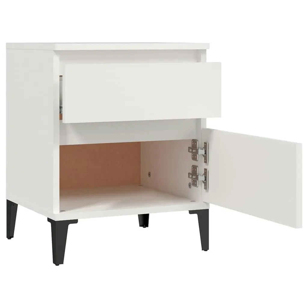 Bedside Cabinet White 40x35x50 cm 821842