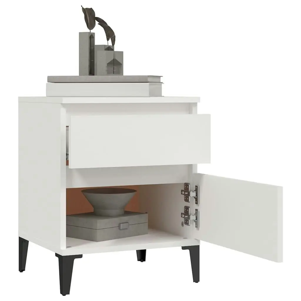 Bedside Cabinet White 40x35x50 cm 821842