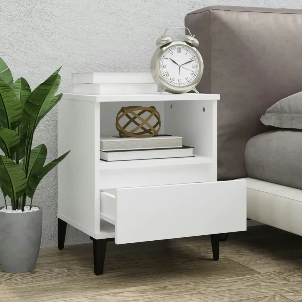 Bedside Cabinet White 40x35x50 cm 821810