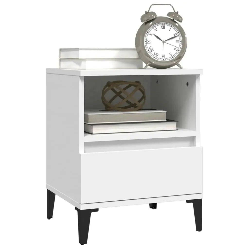 Bedside Cabinet White 40x35x50 cm 821810