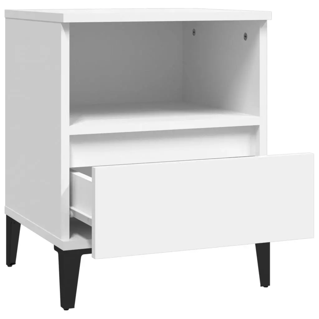 Bedside Cabinet White 40x35x50 cm 821810