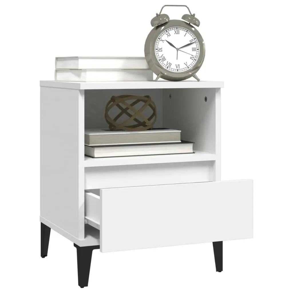 Bedside Cabinet White 40x35x50 cm 821810