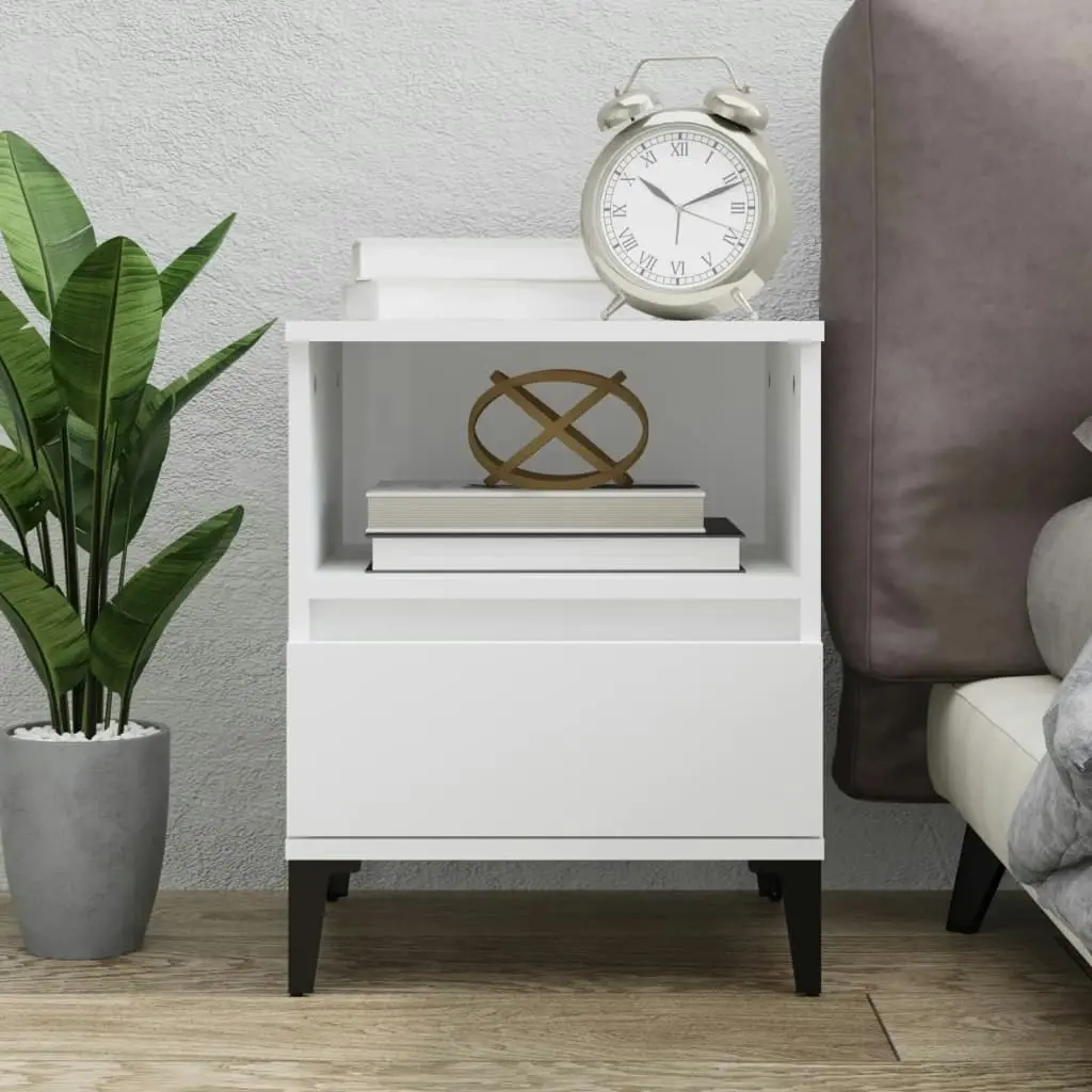 Bedside Cabinet White 40x35x50 cm 821810