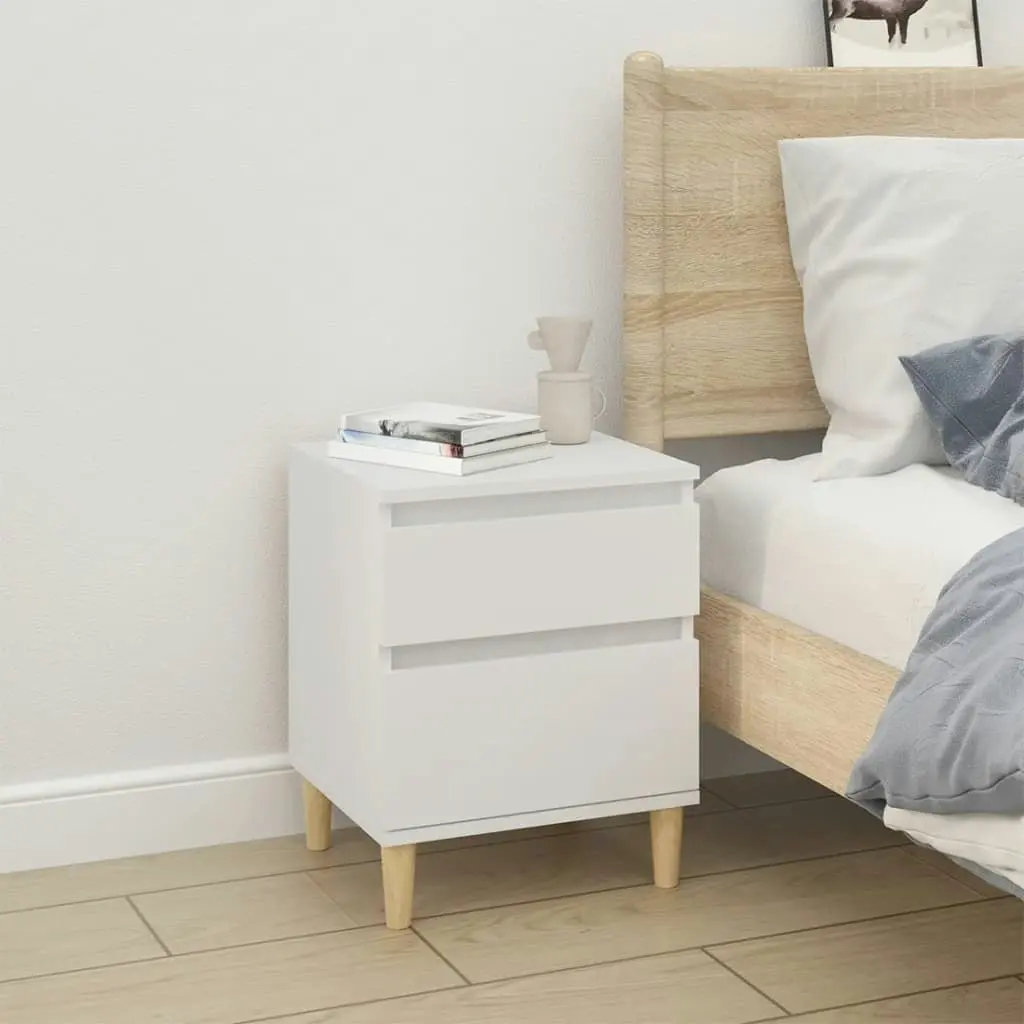 Bedside Cabinet White 40x35x50 cm 821826