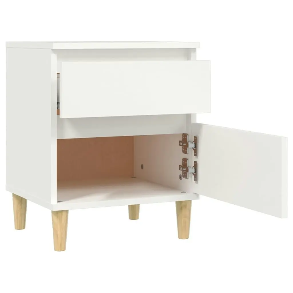 Bedside Cabinet White 40x35x50 cm 821826