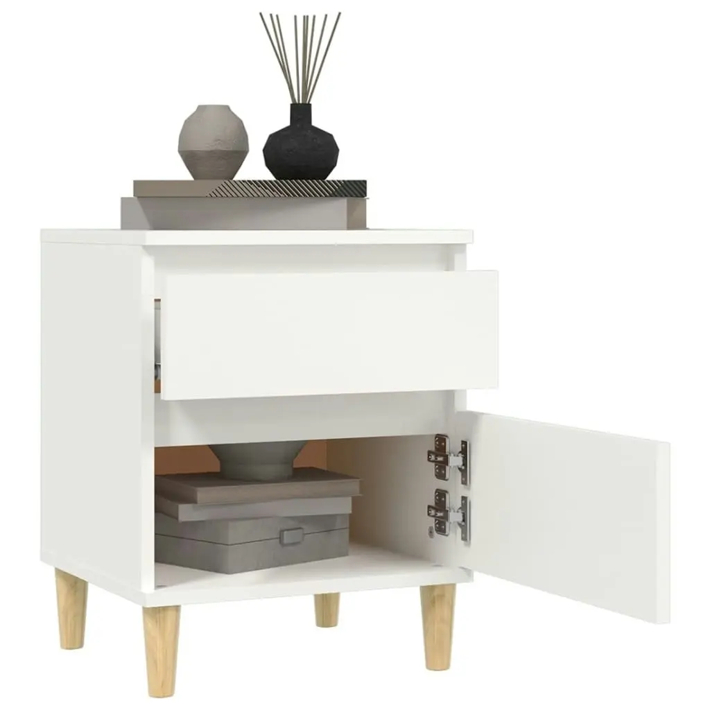 Bedside Cabinet White 40x35x50 cm 821826