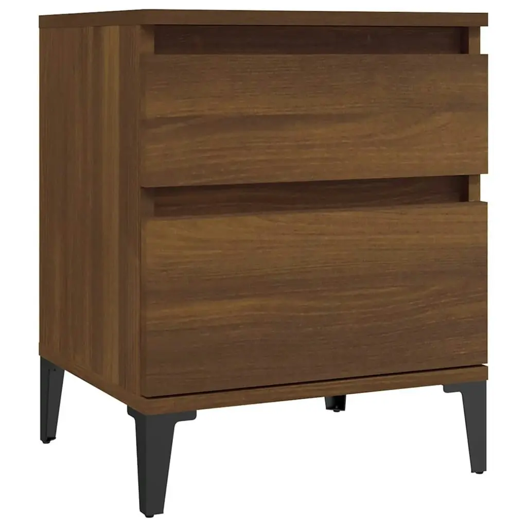 Bedside Cabinets 2 pcs Brown Oak 40x35x50 cm 821857