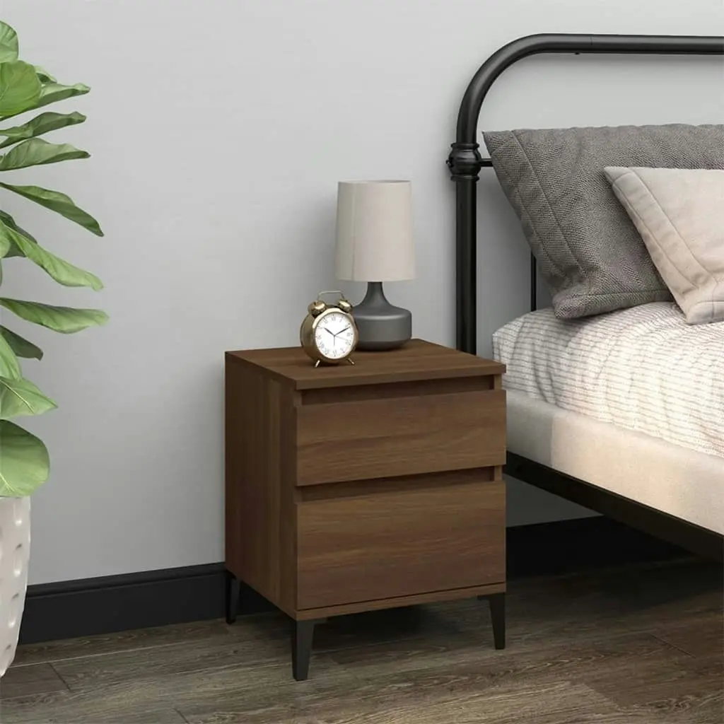 Bedside Cabinets 2 pcs Brown Oak 40x35x50 cm 821857