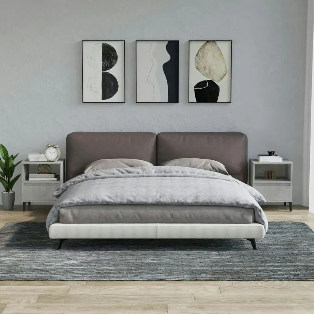 Bedside Cabinets 2 pcs Concrete Grey 40x35x50 cm 821819