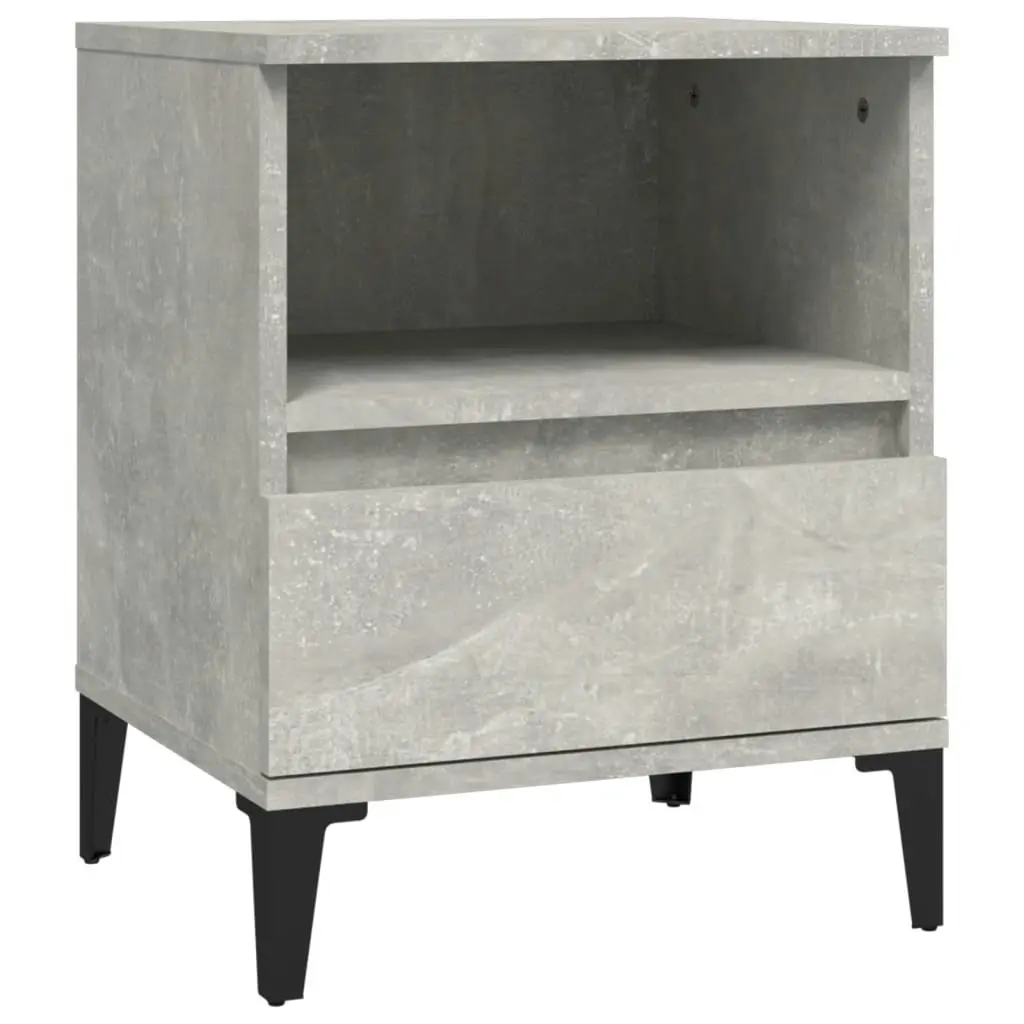 Bedside Cabinets 2 pcs Concrete Grey 40x35x50 cm 821819