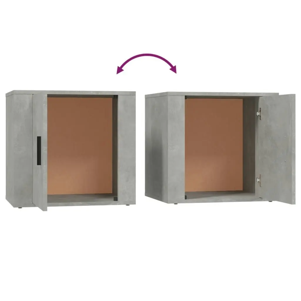 Bedside Cabinets 2 pcs Concrete Grey 50x39x47 cm 816697