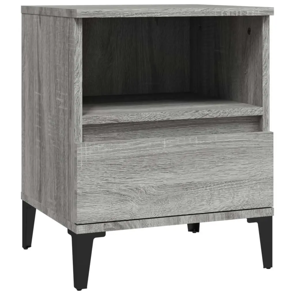 Bedside Cabinets 2 pcs Grey Sonoma 40x35x50 cm 821823