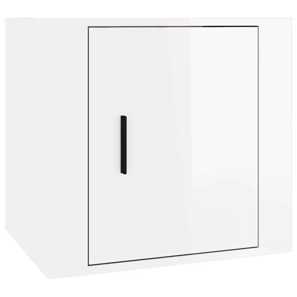 Bedside Cabinets 2 pcs High Gloss White 50x39x47 cm 816693