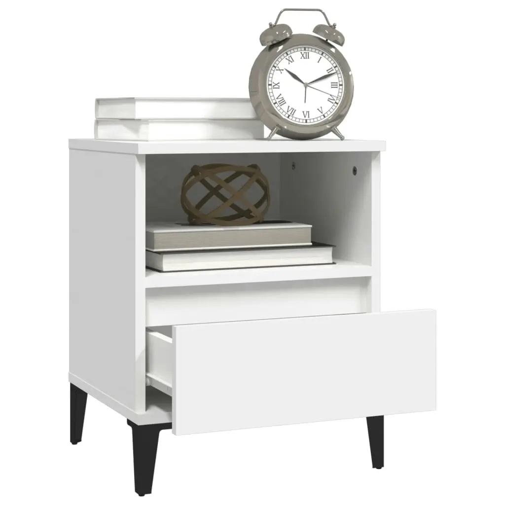 Bedside Cabinets 2 pcs White 40x35x50 cm 821811