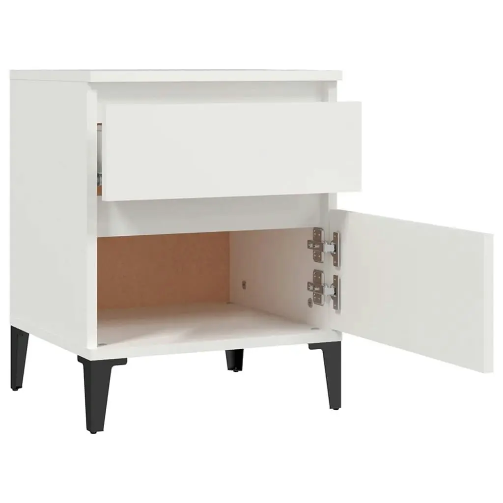 Bedside Cabinets 2 pcs White 40x35x50 cm 821843