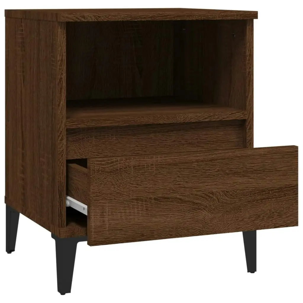 Bedside Cabinets 2 pcs Brown Oak 40x35x50 cm 821825