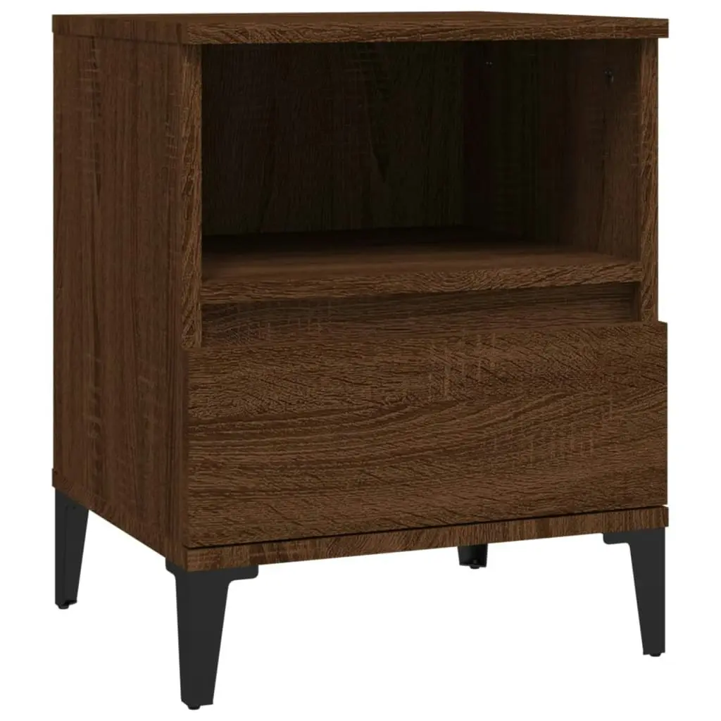 Bedside Cabinets 2 pcs Brown Oak 40x35x50 cm 821825