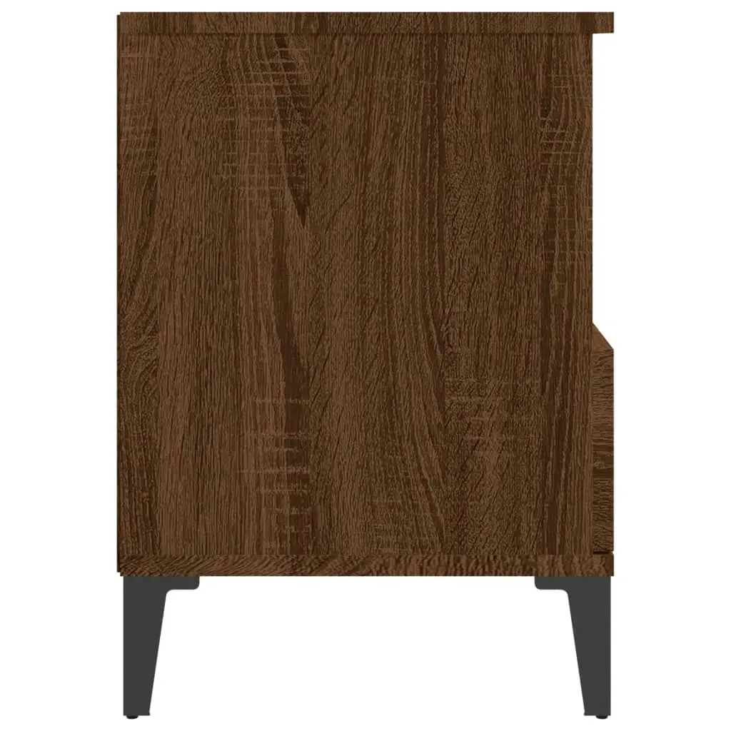 Bedside Cabinets 2 pcs Brown Oak 40x35x50 cm 821825