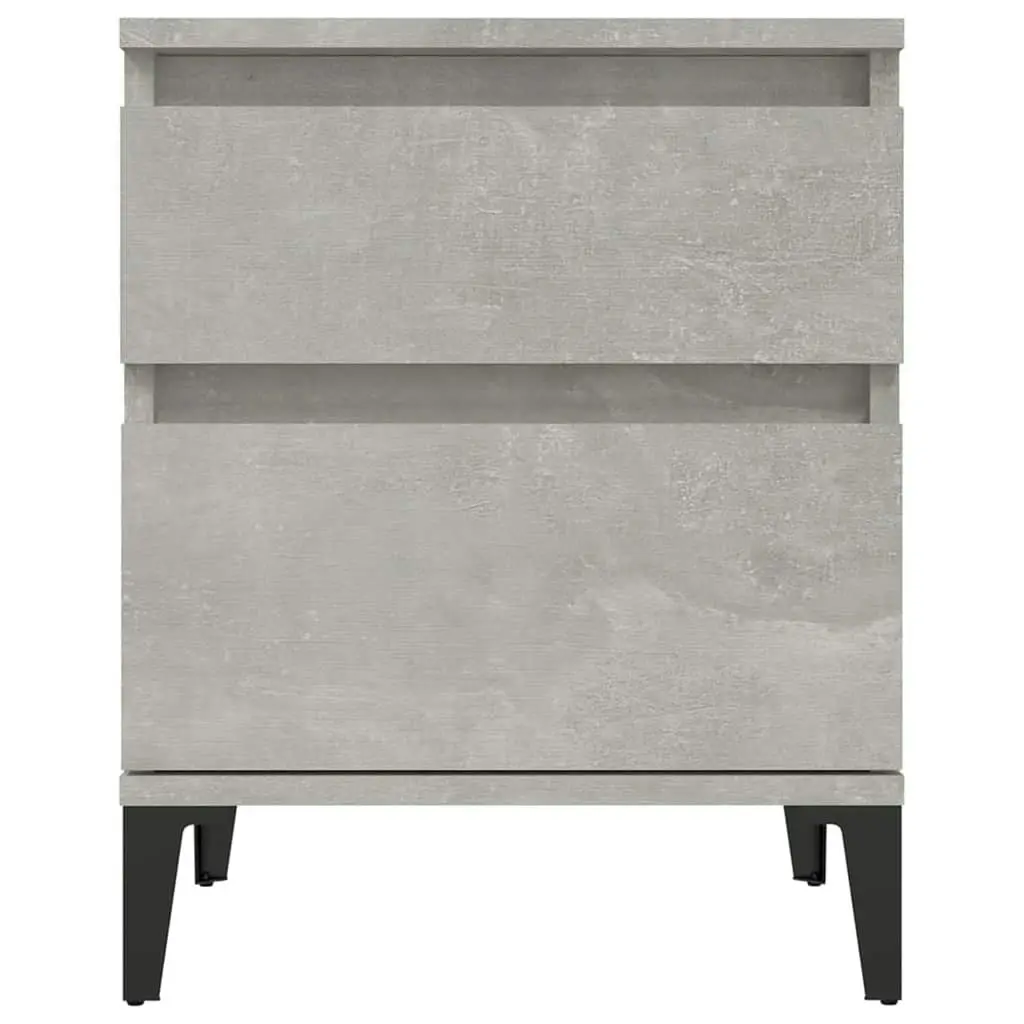 Bedside Cabinets 2 pcs Concrete Grey 40x35x50 cm 821851