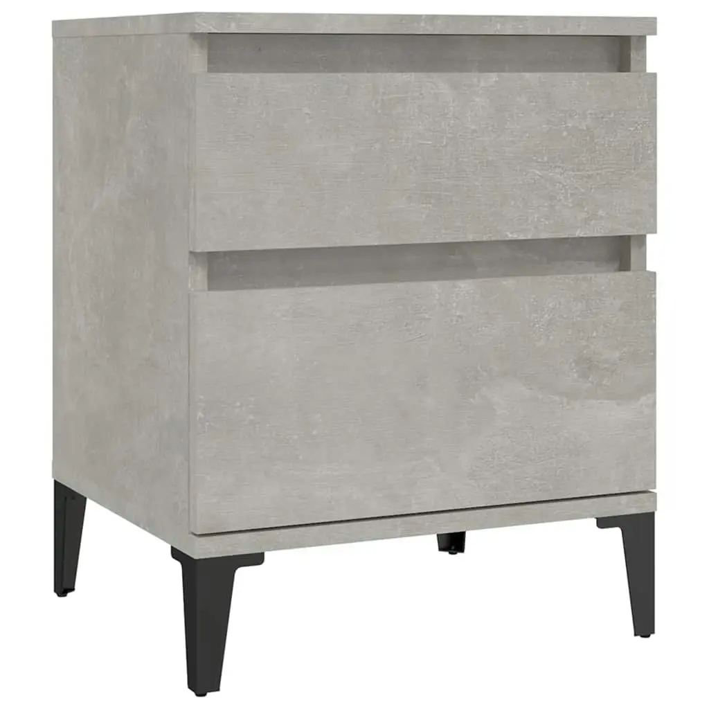 Bedside Cabinets 2 pcs Concrete Grey 40x35x50 cm 821851