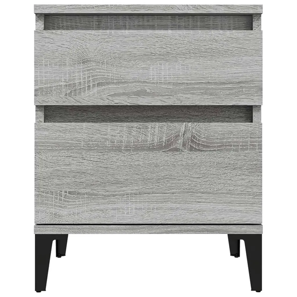 Bedside Cabinets 2 pcs Grey Sonoma 40x35x50 cm 821855