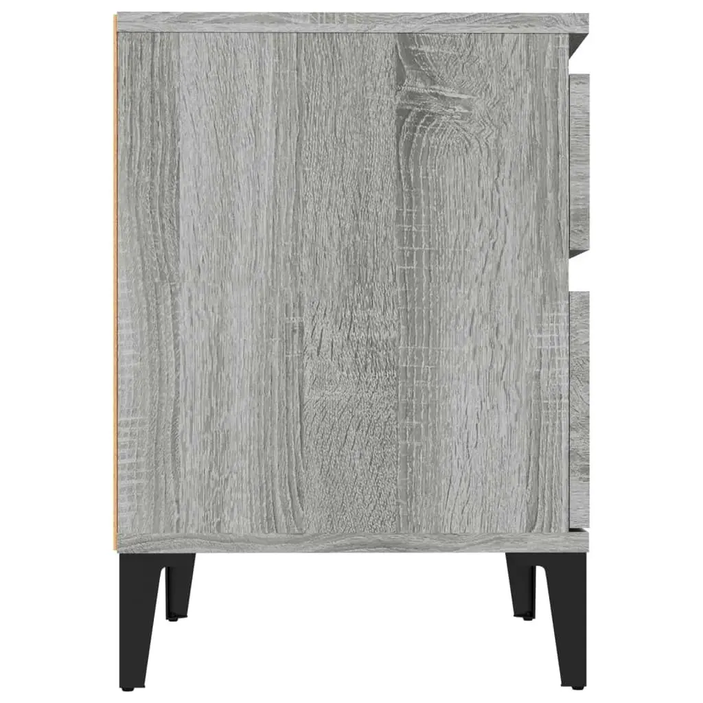 Bedside Cabinets 2 pcs Grey Sonoma 40x35x50 cm 821855