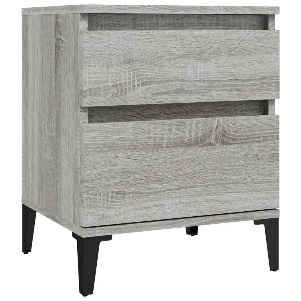 Bedside Cabinets 2 pcs Grey Sonoma 40x35x50 cm 821855