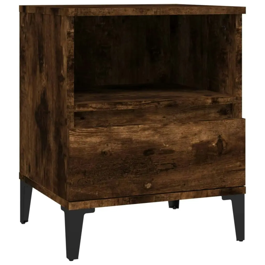 Bedside Cabinets 2 pcs Smoked Oak 40x35x50 cm 821821