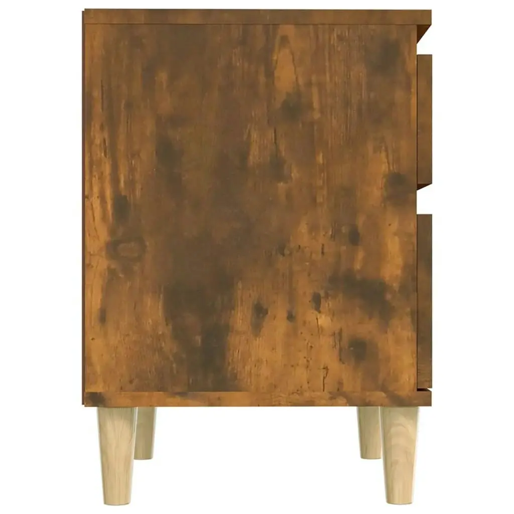 Bedside Cabinets 2 pcs Smoked Oak 40x35x50 cm 821837