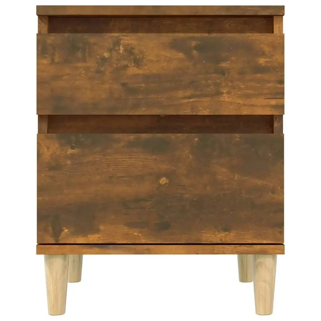 Bedside Cabinets 2 pcs Smoked Oak 40x35x50 cm 821837