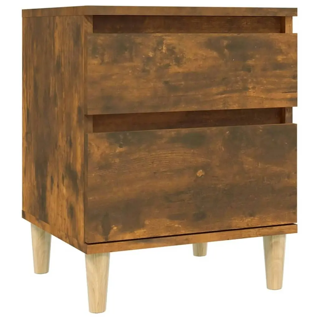 Bedside Cabinets 2 pcs Smoked Oak 40x35x50 cm 821837