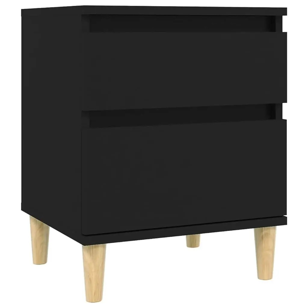 Bedside Cabinets 2 pcs Black 40x35x50 cm 821829