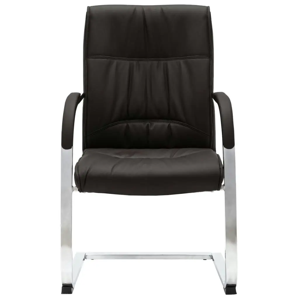 Cantilever Office Chair Black Faux Leather 289341