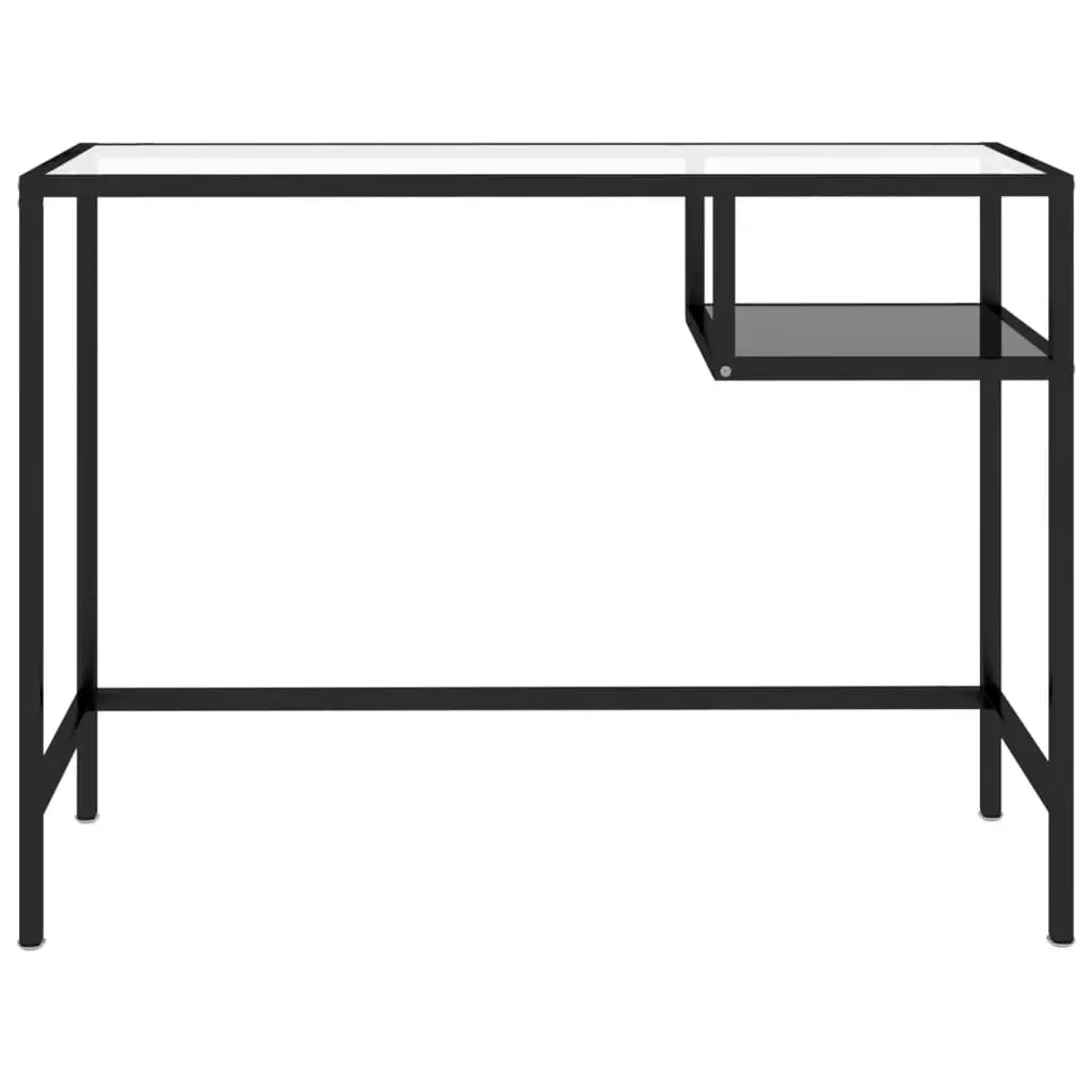 Computer Desk Black 100x36x74 cm Glass 331622