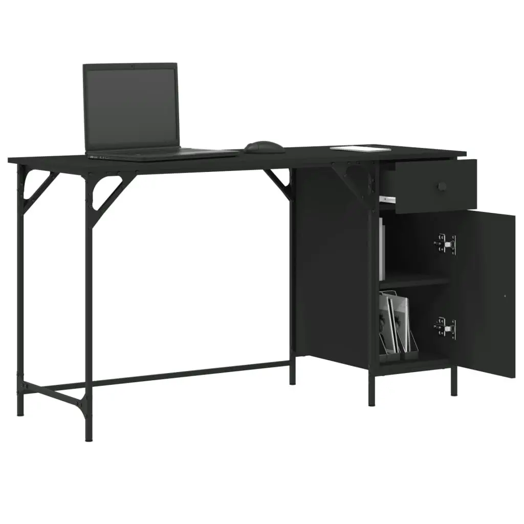 Computer Desk Black 131x48x75 cm Engineered Wood 836218