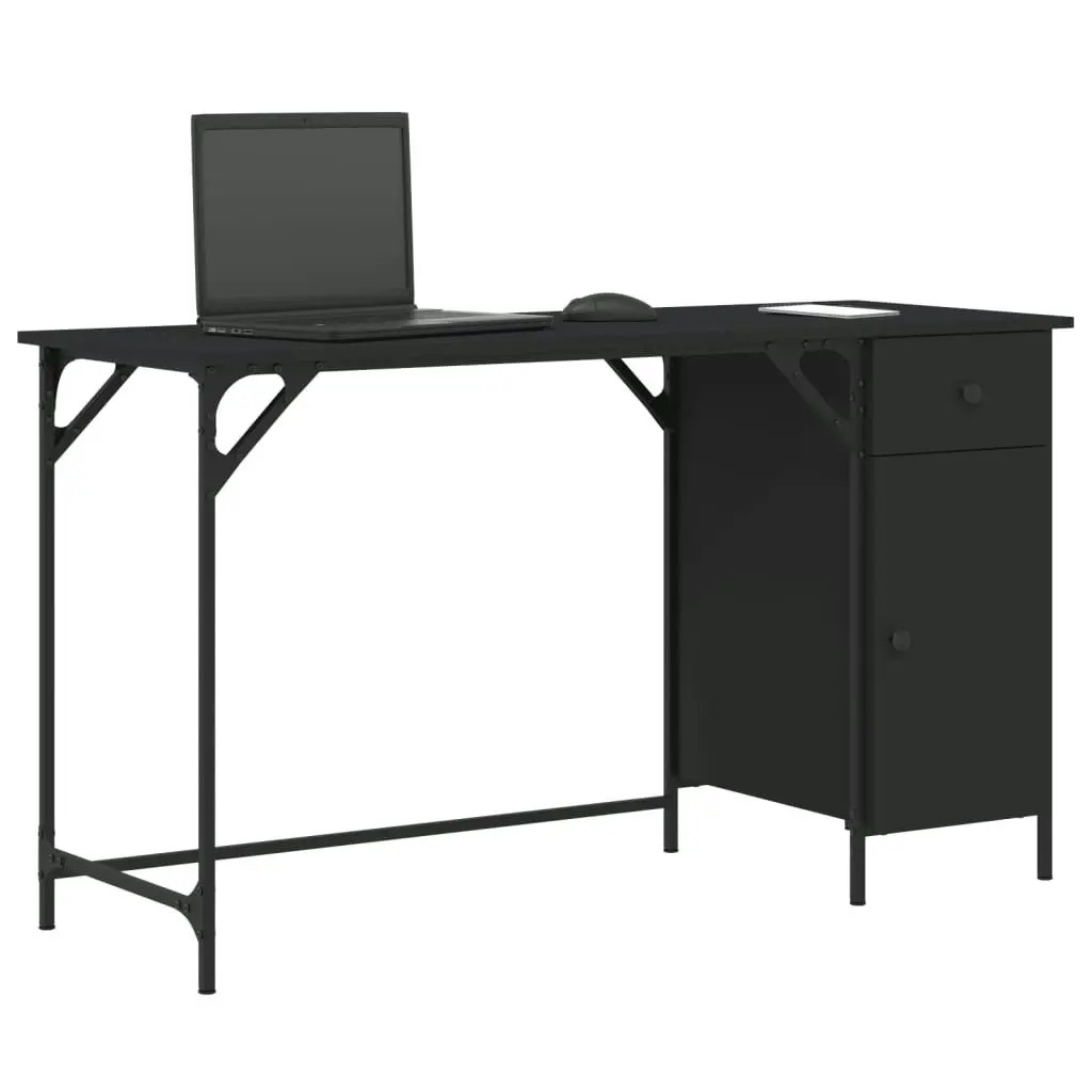 Computer Desk Black 131x48x75 cm Engineered Wood 836218